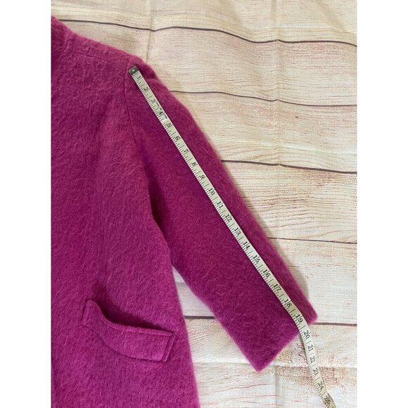 Vintage Jane Chafant Magenta Button Front Union Tag Coat - Med/Large - Picture 9 of 13